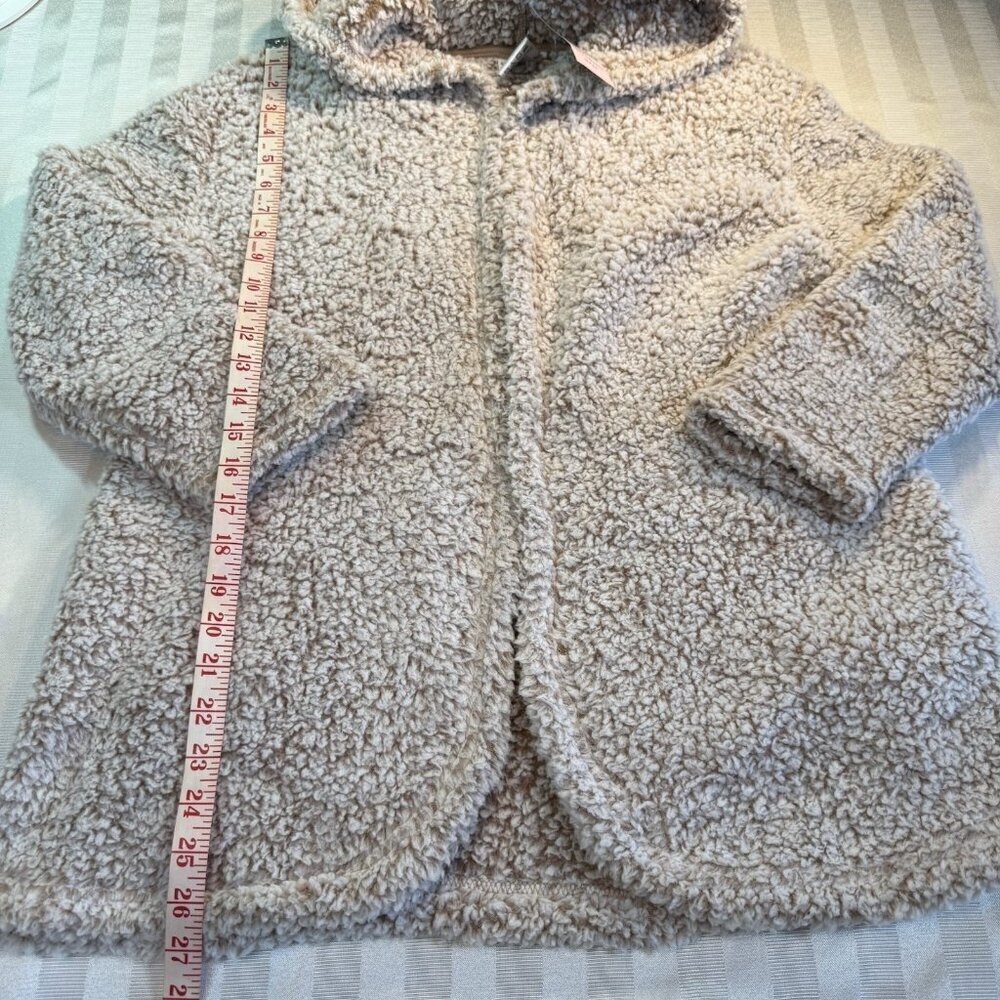 Serra Faux Shearling Open Front Cardigan Hooded Lounge Wrap Sz S/M Soft Cozy - Picture 8 of 11